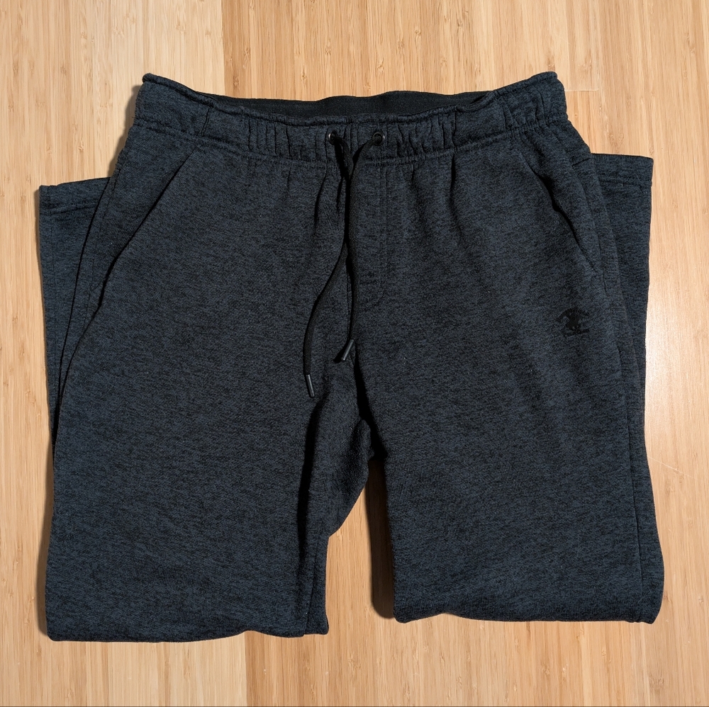 Beverly Hills Polo Club Sweatpants Men Size Large Black Drawstring Jogger Pants